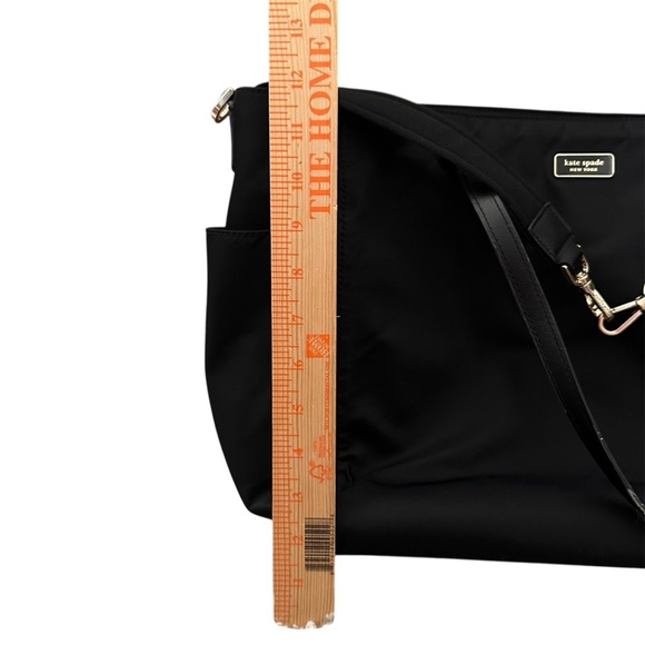 Kate Spade Black Nylon Diaper Tote Bag Large Travel Work Carryall - Picture 3 of 14